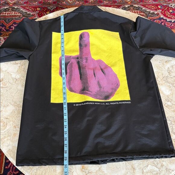 PLEASURES HARDCORE FREEDOM COACH BLACK NYLON JACKET - Picture 14 of 15